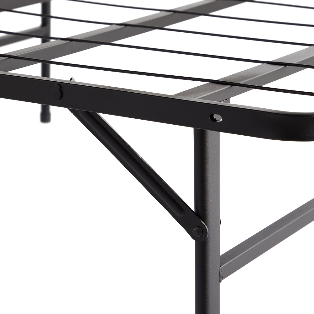 Malouf Highrise Lt Bed Frame, High Rise Metal Bed Frame With Headboard Brackets