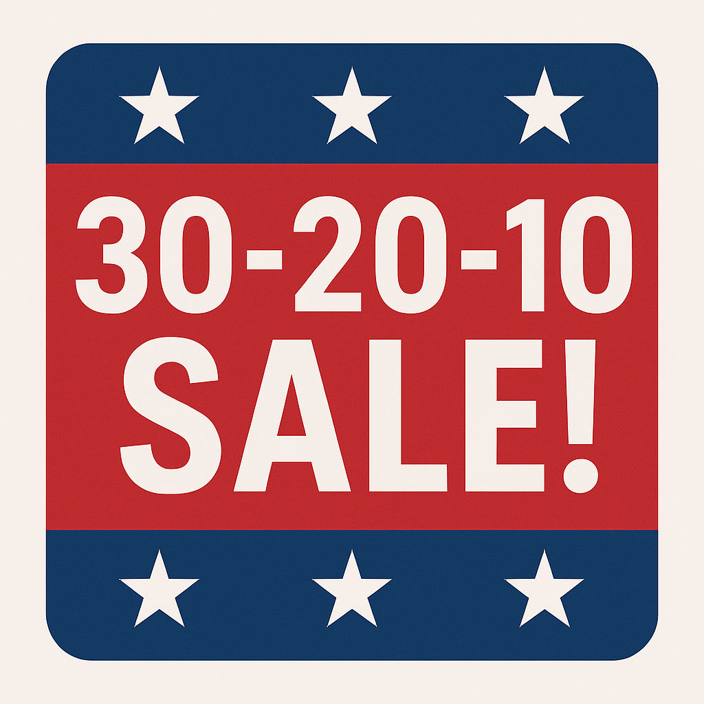 30-20-10 Sale Badge 2025